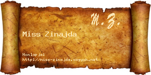 Miss Zinajda névjegykártya